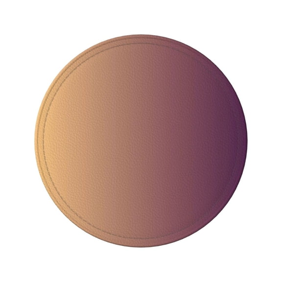 6-Piece Set Of Round Coasters Water-Resistant Leather Double-Sided Non-Slip Design Ideal For Cups Kitchens And Home Decor Perfect Housewarming Gift 3.9-Inch Diameter Brown Gradient