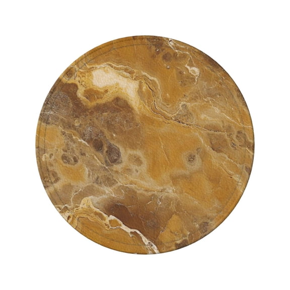 6-Piece Set Of Round Coasters Water-Resistant Leather Double-Sided Non-Slip Design Ideal For Cups Kitchens And Home Decor Perfect Housewarming Gift 3.9-Inch Diameter Sandybrown Marble_3
