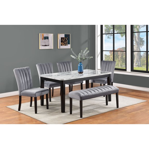 6 - Piece Set - Transitional Aesthetic - Dining Space - Elevates Decor