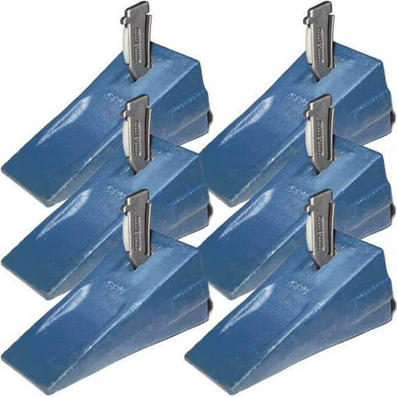 6 Piece Set X330 Bucket Teeth K330S Spring Flex Pin Skid Steer Excavator Hensley