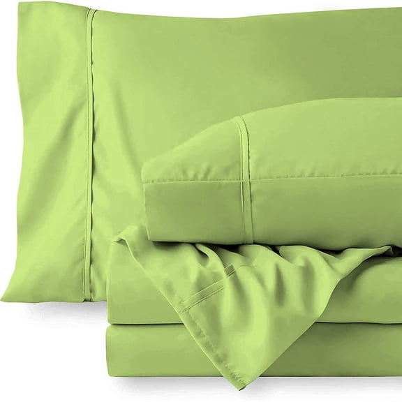 6 Piece Sheet Set - 600 Thread Count 100% Egyptian Cotton Sheets - Hotel Luxury Collection Bedding - Fits Mattress Upto 14" Inch Deep Pocket - Sage Solid, Full XXL Size.