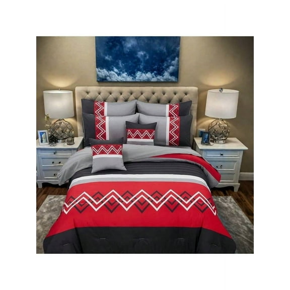 6-Piece Solid Comforter Set - Cloud-Like Warm All-Season Bedding Gift (Full/Queen/King)