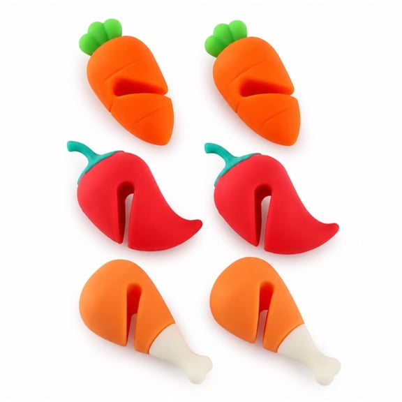 6 Piece Silicone Lid Lifter Set, Pot Lid Stoppers for Soup Pots and Kitchen Cooking, TIKA