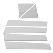 6-Piece Stainless Steel Door Window Pillar Post Trim Accent Cover Kit for 2005-2010 Premium Luxury Sedans, High Polish Chrome Mirror Finish Exterior Accessories Pack of 6
