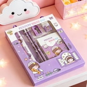 6 Piece Stationery Gift Set Complete Starter Kit with Ruler Pencils Sharpener Eraser