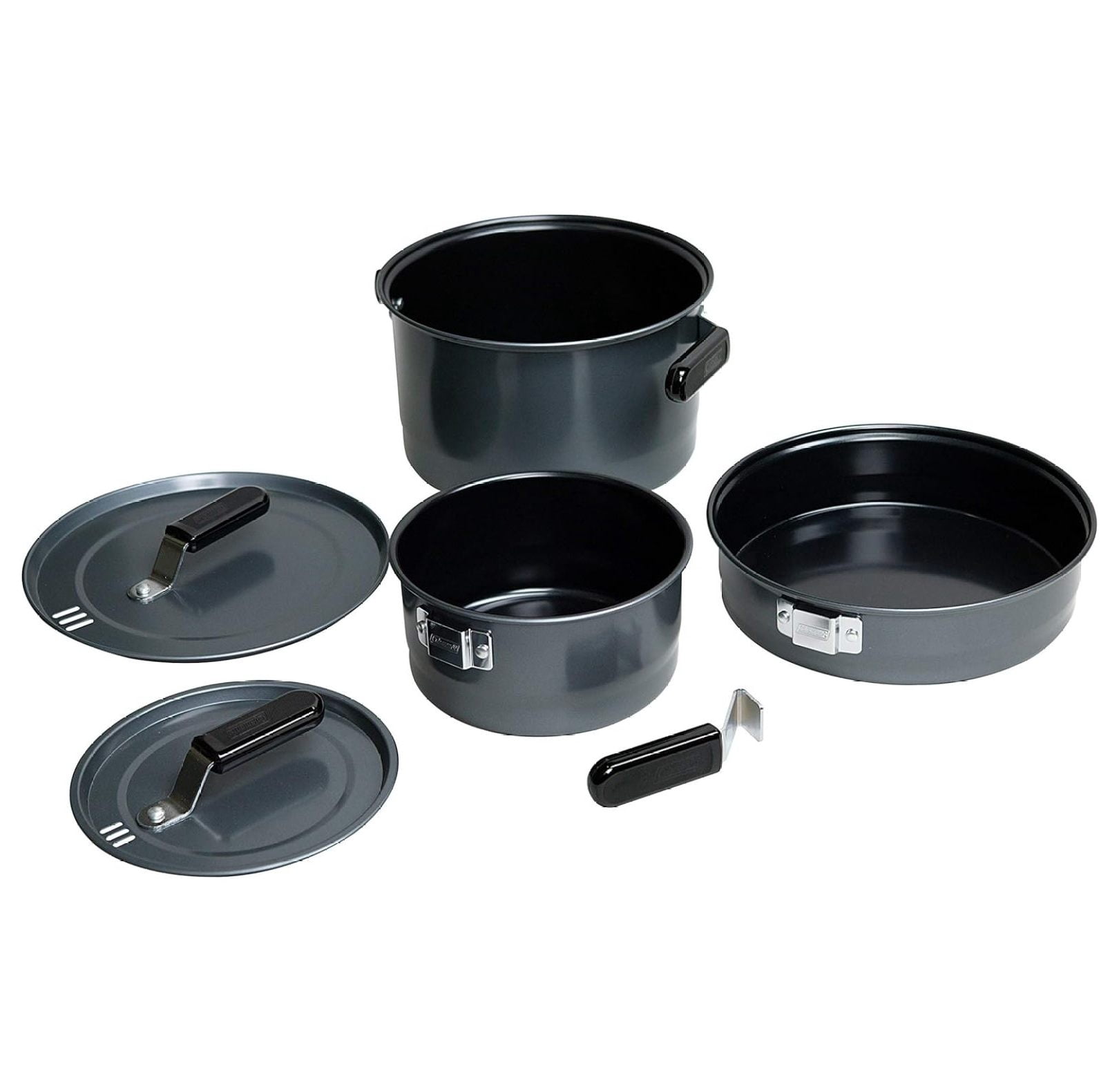 6-Piece Steel Family Camping Cookware Set, Includes Frying Pan, Sauce ...