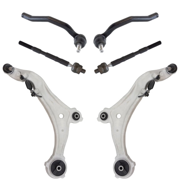 TRQ Front Steering & Suspension Kit Control Arm with Ball Joint Tie Rod Fits 2011-2017 Nissan Quest