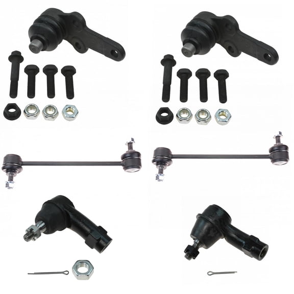 6 Piece Steering & Suspension Kit Lower Ball Joints Sway Bar End Links Tie Rods PSA64498