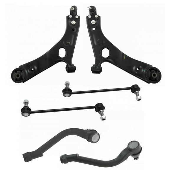 6 Piece Steering & Suspension Kit Outer Tie Rods Control Arms Sway Bar End Links PSA69199 Fits select: 2010-2013 HYUNDAI TUCSON, 2011-2013 KIA SPORTAGE