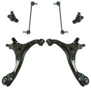 TRQ Front Suspension Kit Ball Joint Control Arm Sway Bar Stabilizer Link Fits 2006-2010 Kia Optima 2007-2010 Rondo