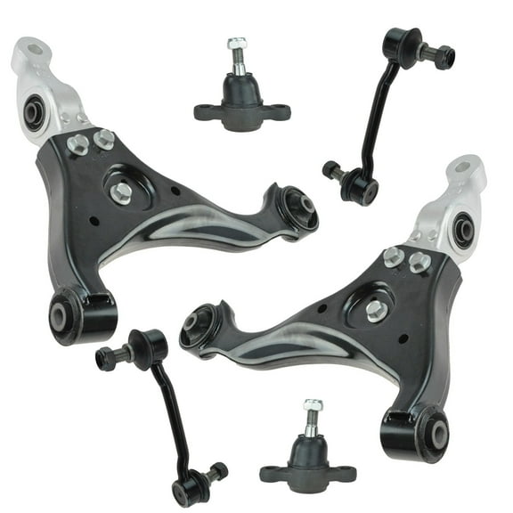 6 Piece Suspension Kit Front Lower Control Arms Ball Joints Sway Bar End Links PSA52474