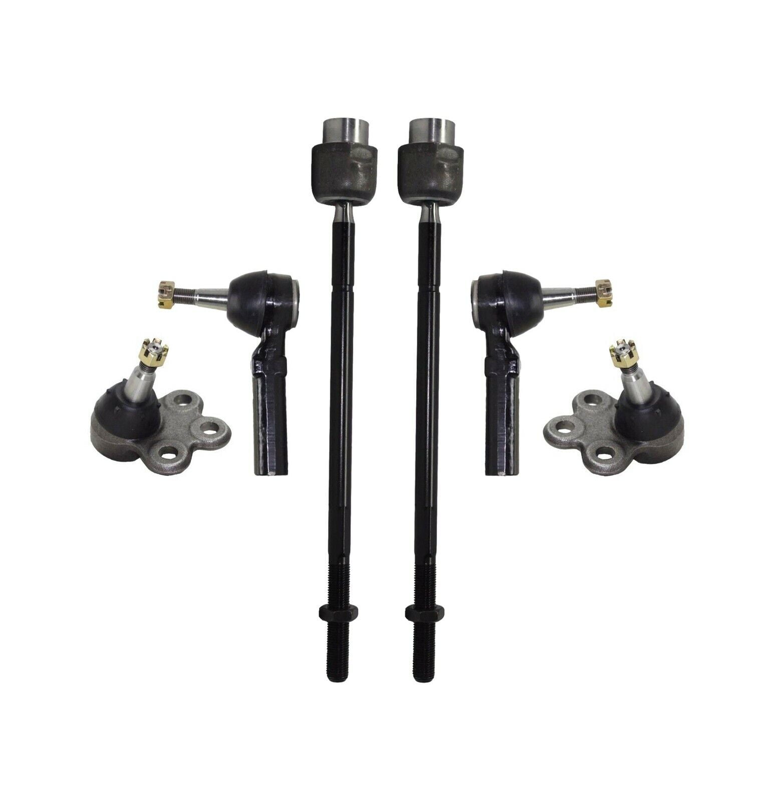 6 Piece Suspension Kit Front Tie Rod Ends Inner & Outer Lower Ball ...