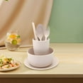 thumbnail image 1 of 6-Piece Tableware Set Wheat Straw Bowls Cups Plates Portable Home Travel Dining Utensils, 1 of 6