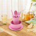thumbnail image 1 of 6-Piece Tableware Set Wheat Straw Bowls Cups Plates Portable Home Travel Dining Utensils, 1 of 6