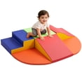 thumbnail image 1 of MFUN 6-Piece Toddler Foam Climbing Toys Soft Play Gym Climbing Blocks Made of PU Leather for 1-3 Years Orange, 1 of 9