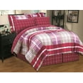 thumbnail image 1 of 6-Piece Tommy Burgundy Plaid Bed-in-a-Bag Comforter Set with Sheets & Pillowcases, Twin, 1 of 4