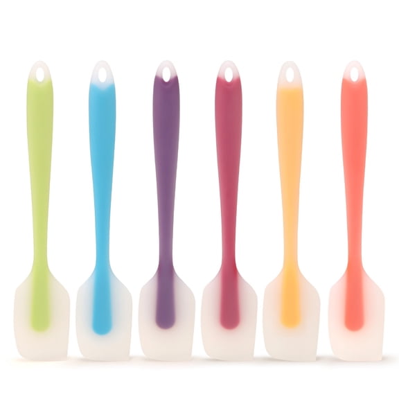 6-Piece Transparent Silicone Cake Scraper Set for Baking & Decorating, Food Grade Flexible Icing Smoother for Buttercream Frosting, Fondant, and Cake Edge Finishing