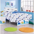 thumbnail image 1 of 6-Piece Twin Dinosaur White Blue Bedding Comforter and Sheet Set for Teens, 1 of 7