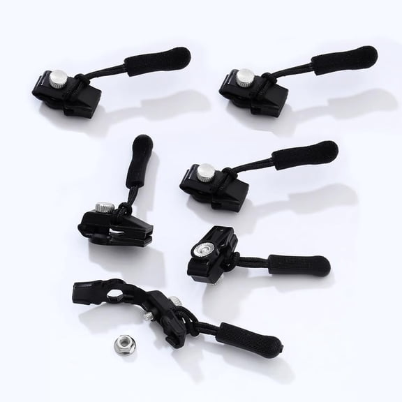 6-Piece Universal Zipper Repair Kit - No Sewing Required Slider Replacement for Jackets, Bags, Luggage & Tents, Includes Sizing Guide,L