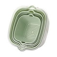 thumbnail image 1 of 6-Piece Vegetable Wash Basket Set - Double Layer Plastic Colander for Kitchen with Drain Holes | Stackable Fruit/Vegetable Strainer for Pasta, Berries, Salad | BPA-Free Dishwasher Safe, 1 of 7