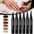 thumbnail image 1 of 6-Piece Water-Based Nail Polish Pen Set, Quick-Dry Nail Art Pens with Fine Brush Tip, No UV LED Lamp, 5 ml DIY Manicure Kit, 1 of 5