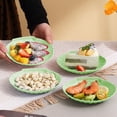 thumbnail image 1 of 6-Piece Wheat Straw Shell-Shaped Dinnerware Set - Eco-Friendly Plates, Pet Bowls, Microwave-Safe Unbreakable Design, for Kids/Adults, Sustainable Tableware Collection, Green, 1 of 6