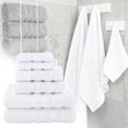 thumbnail image 1 of 6-Piece Winter Towel Set, Ultra Soft Absorbent Cotton Bath Towels for Bathroom, 600 GSM Thick Quick-Dry Hotel Luxury Spa Towels, 4 Bath Towels 2 Washcloths, Idea Gift, White, 1 of 9