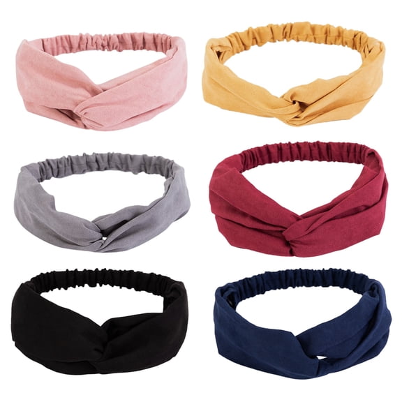 6 Piece Womens Headbands Hair Accessories For Girls And Women Soft Stretch Headwear Bands 6PCS