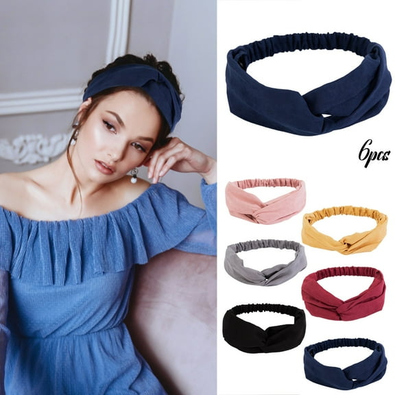 6 Piece Womens Headbands Set Fashion Hair Accessories Stretchable Headwear For Girls And Ladies Everyday Use 6PCS