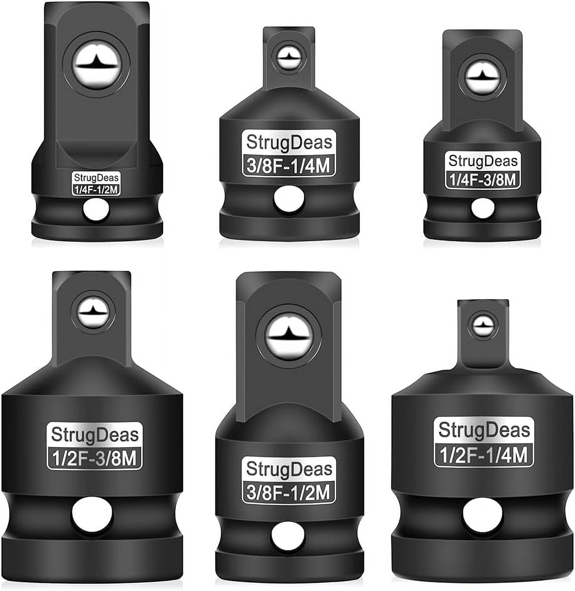 Socket Adapter Reducer Set 6 Piece impact Socket Adapter and Reducer Set, 1/4
