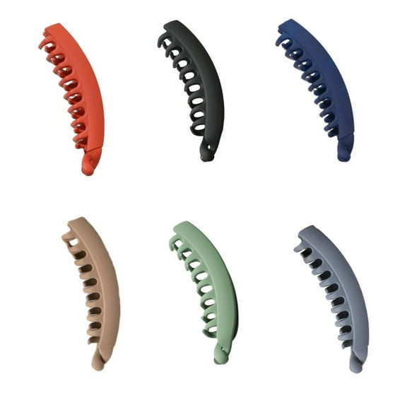 6 Pieces 4.7 Inch Banana Clips for Thick, Fine, and Curly Hair, Strong Hold Ponytail Large Matte Claw Clips, Hair Accessories Gift for Women and Girls