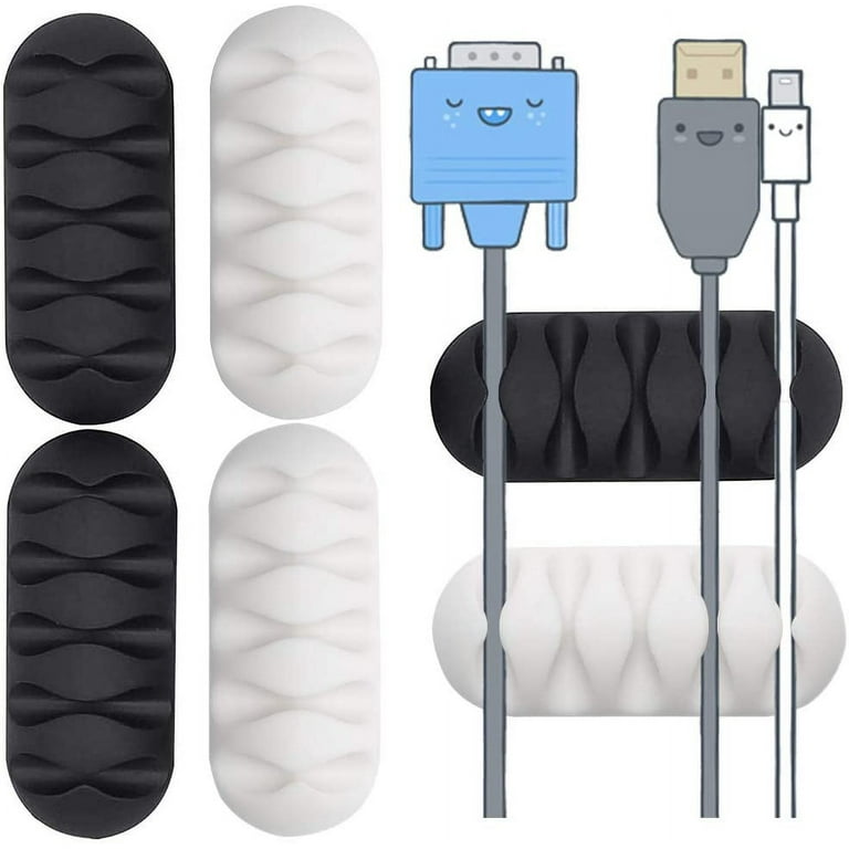 6 PCS Self Adhesive Cord Organizer Flexible Cord Keeper Soft