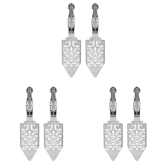 6 Pieces Absinthe Spoons, Stainless Steel Absinthe Cocktails Spoon Making Kit Gothic Absinthe FountaSilver