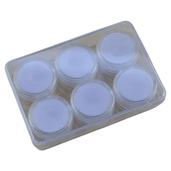 6 Pieces Acrylic Round Storage Container Clear Gemstones Display Case with Protective Sponge Insert