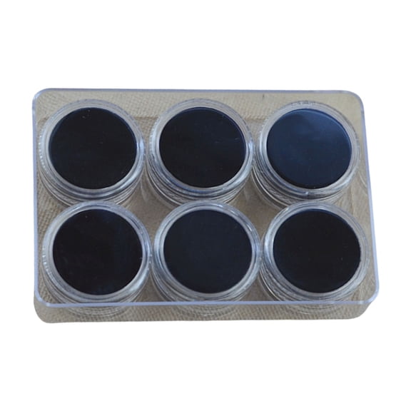 6 Pieces Acrylic Round Storage Container Clear Gemstones Display Case with Protective Sponge Insert
