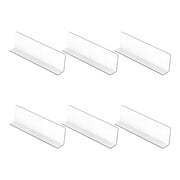 6 Pieces Acrylic Shelf Separators Shelf Organizers Dividers Clear and L Shape Design For Storage Cabinet And Display