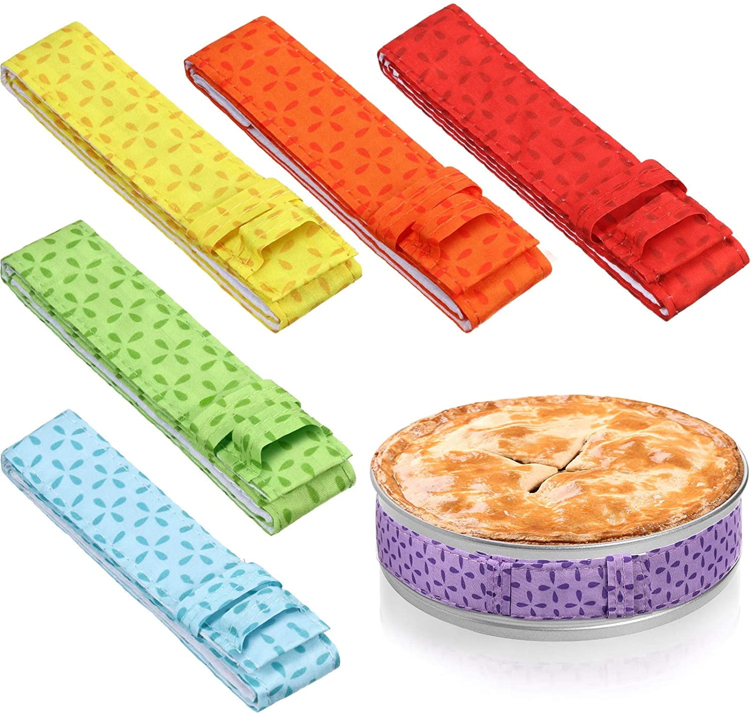 Amazon Cake Pan Wraps Pieces Baking Strips Colorful Bake Even