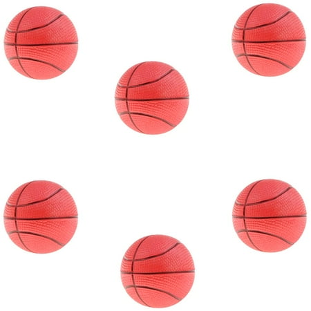 6 Pieces Bouncing Mini Elastic Basketball Outdoor Child Dog Play Toy - Red, as described