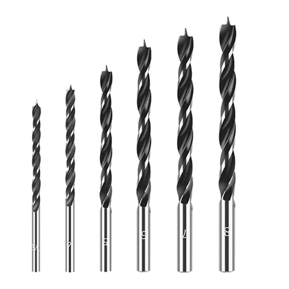 6 Pieces Brad Point Drill Bit 3mm/4mm/5mm/6mm/7mm/8mm Countersink for