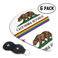 thumbnail image 1 of 6 Pieces California Gay Pride Flag Guitar Picks for Guitar Bass Music Instruments with 1 Pick Leather Pick Holder, 1 of 7
