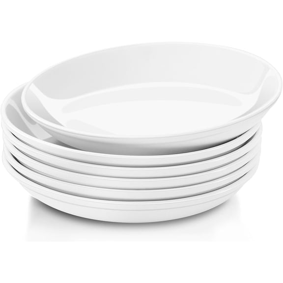 6 Pieces Ceramic Dessert Plates,7 inch White Appetizer Plates,Round Dessert Salad Plate,Porcelain Dinner Plate,Ceramic Serving Dishes for Appetizers Salad Cake, Set of 6 Small White Plates