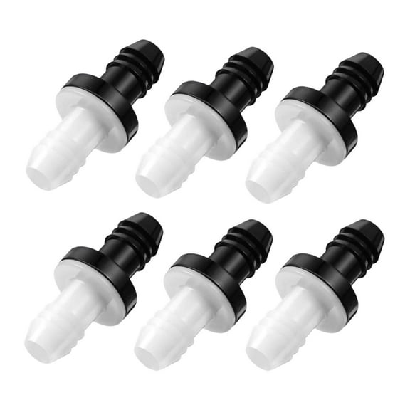 6 Pieces Check Valve Non Return Valve Single Way Valve 3/8 Inch Plastic for Fuel Liquid Water Systems and DIY Projects