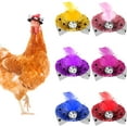 thumbnail image 1 of 6 Pieces Chicken Hats for Hens Tiny Pets, Funny Halloween Accessories Feather Top Hat with Adjustable Elastic Chin Strap, Rooster Duck Parrot Poultry Stylish Show Costume, 1 of 7