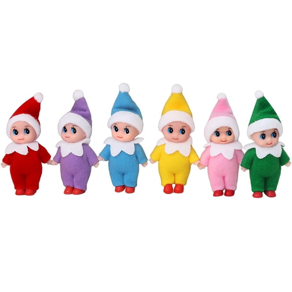 6 Pieces Christmas Elf Doll Plush Dolls Christmas Novelty Toys Elf Doll Accessories Christmas Stocking Stuffer for Christmas Holiday New Year Decoration Gift