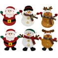 thumbnail image 1 of 6 Pieces Christmas Tableware Holder Silverware Holders Pockets Forks Bag Snowman Santa Claus Elk Decor for Xmas Dinner Table Decorations, 1 of 11