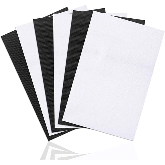 6 Pieces Classic Reserve Aida Cloth Cross Stitch Cloth, DaKuan 11 Count Cross Stitch Fabric, White & White, 12 by 18-Inch