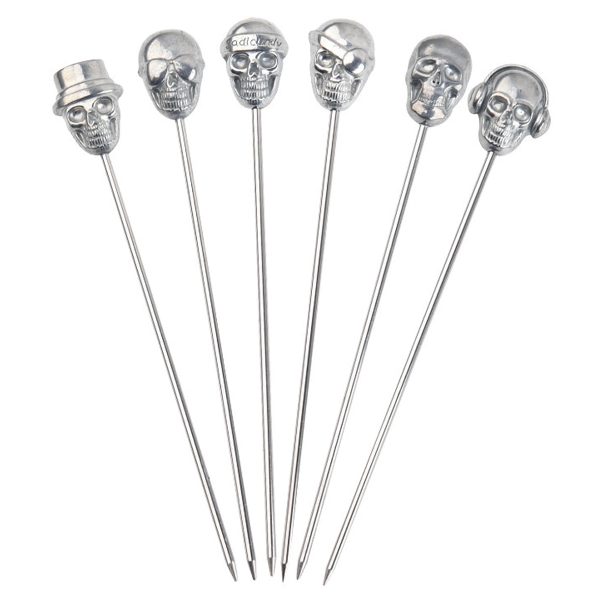 6 Pieces Cocktail Picks for Drinks, Stainless Steel Cocktail Toothpicks