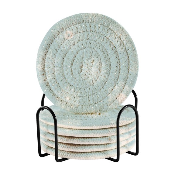 6 Pieces Coil Coasters Bar Coasters Anti-slip Coasters Heat-resistant Coasters Fashion Delicate Snowflakes