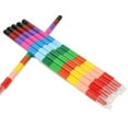 thumbnail image 1 of 6 Pieces Colorful Stacking Crayons, Stackable Buildable Crayons for Office Supplies, 12 Colors Stackable Crayons Stacking Buildable Crayons,Colorful Stackable Pencils Party Favors Rainbow Pencil, 1 of 9