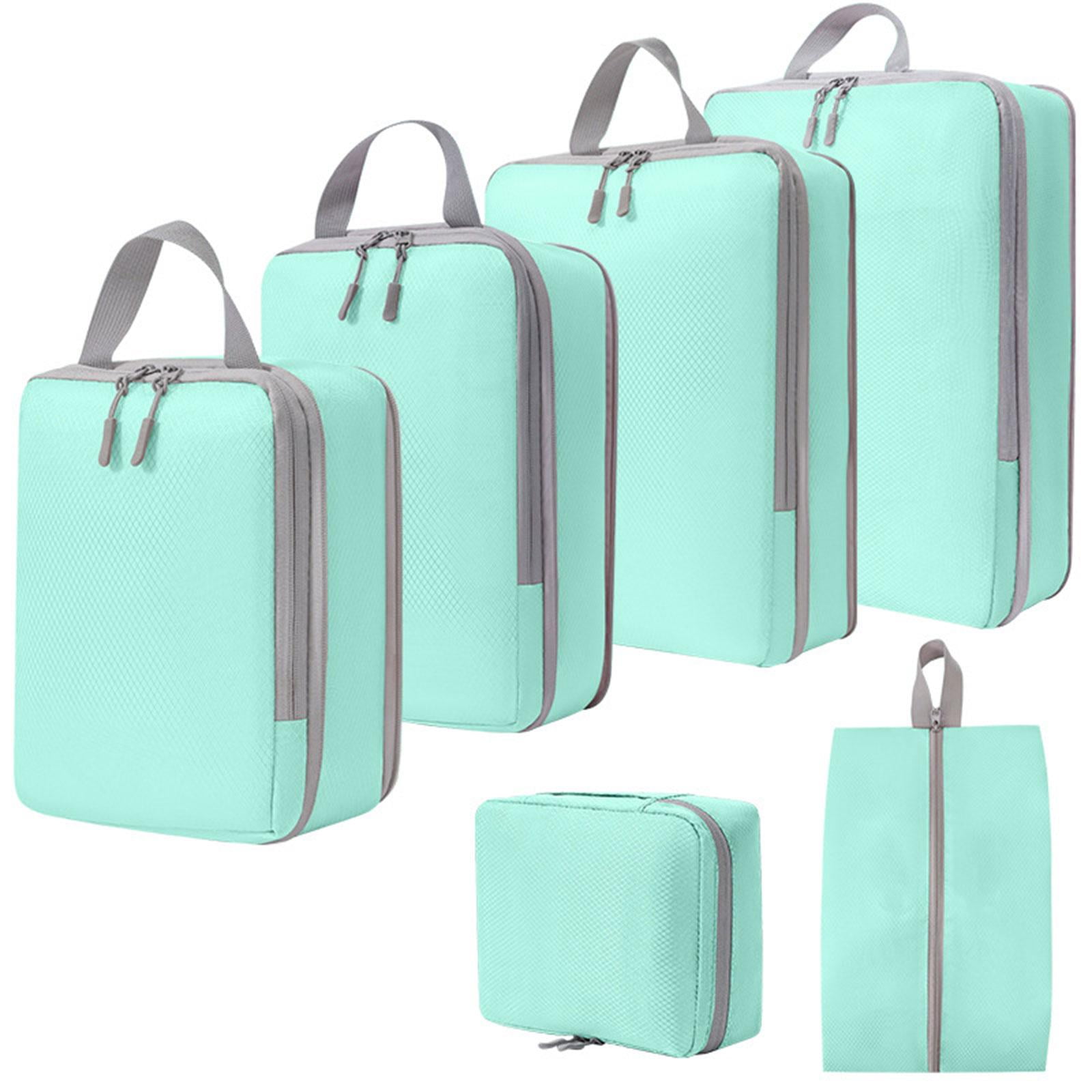 6 Pieces Compression Packing Cubes Set Luggage Packing Organizer for
